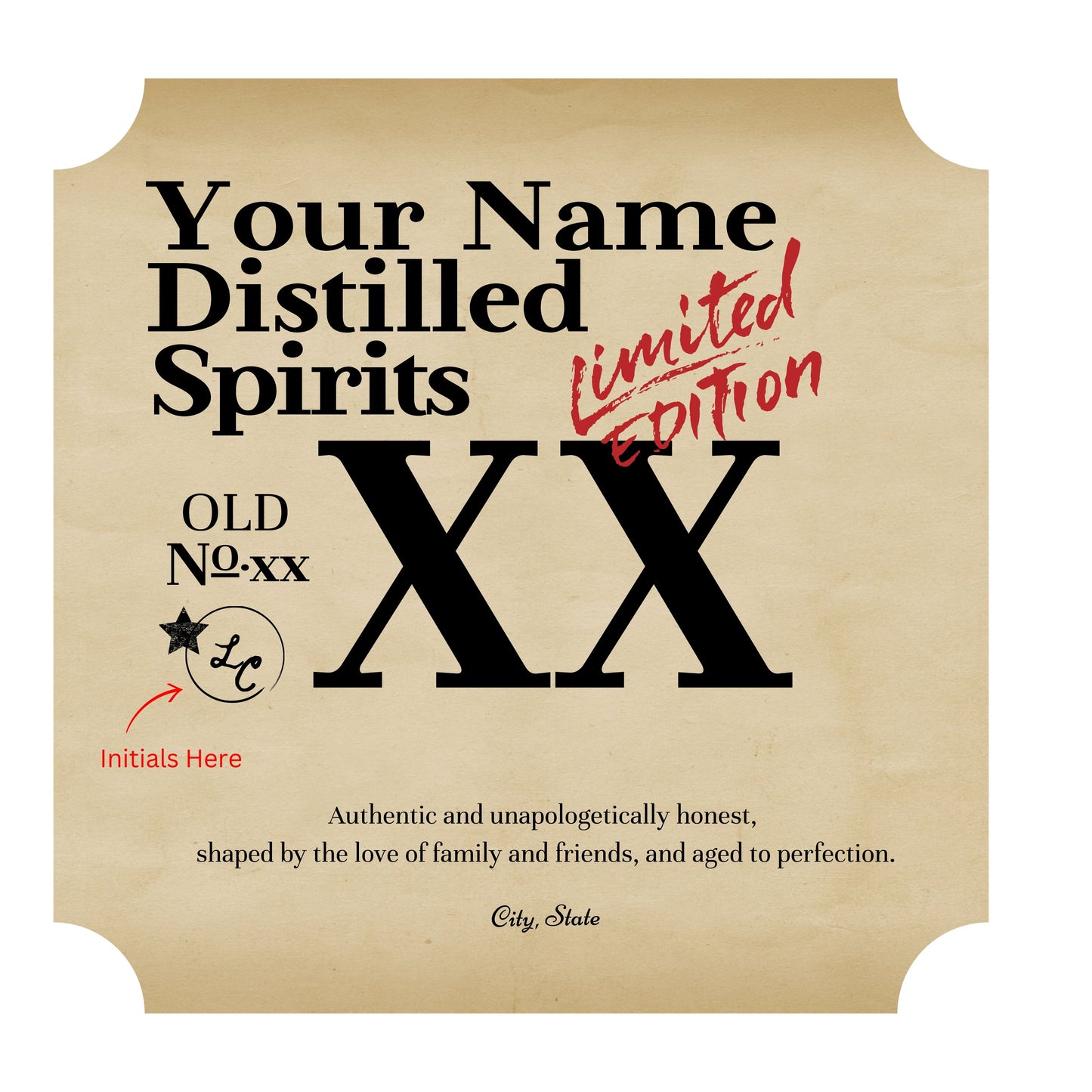 Custom Bourbon Label